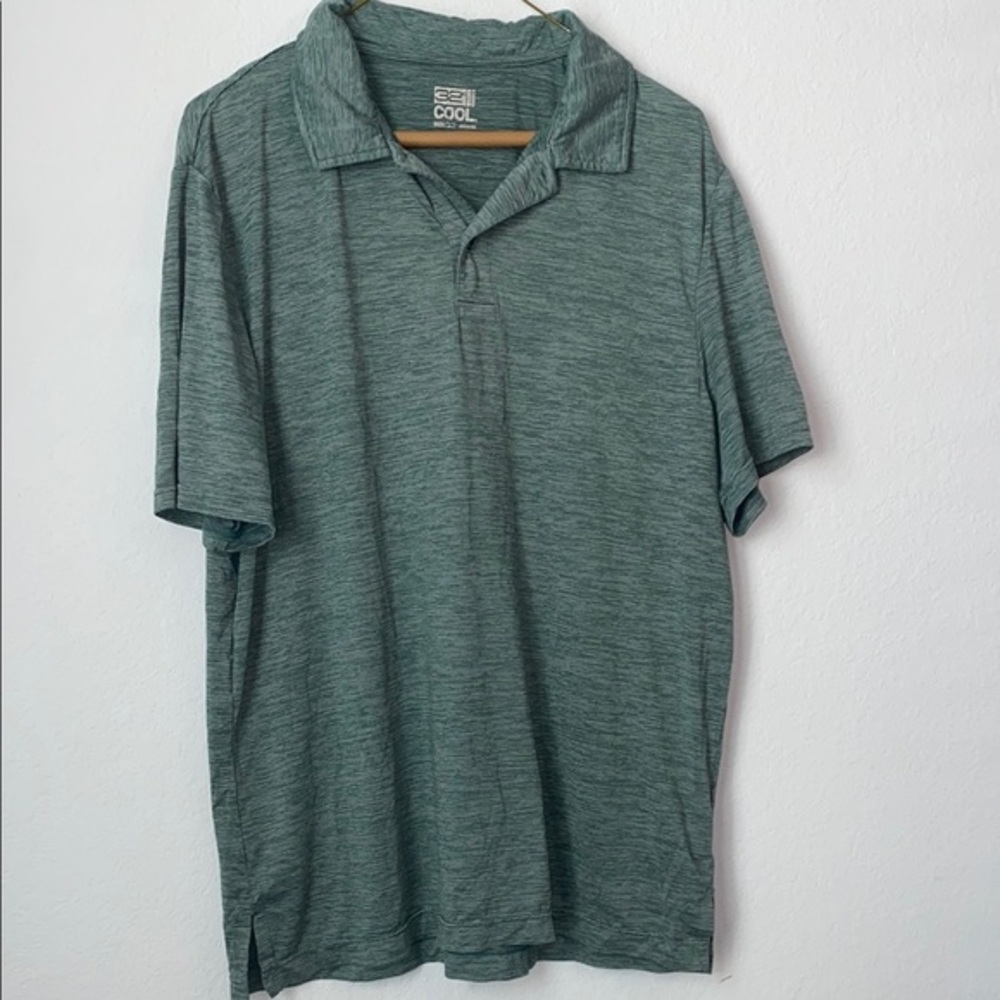 32 Degrees Cool Heathered Green Polo Shirt